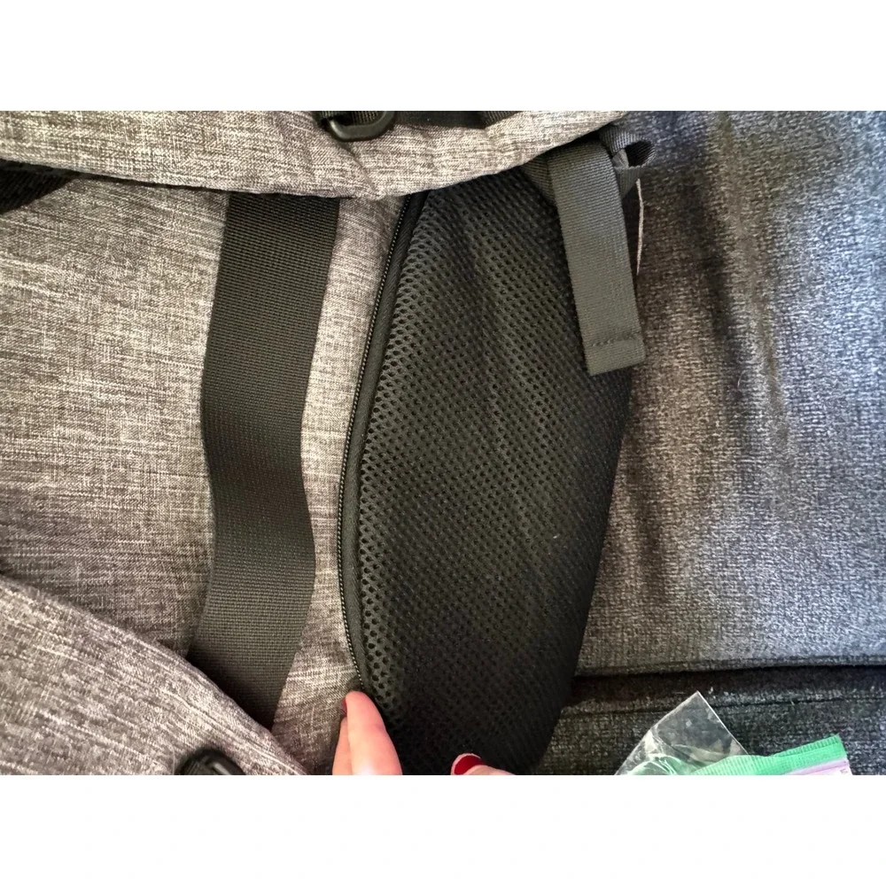 Matein Travel Laptop Backpack Gray Heather USB Charging Port Commuter Bag